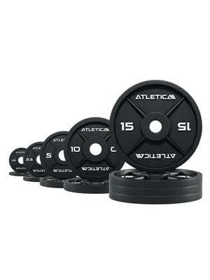 Produktbild von ATLETICA Iron Plates Set | 97,5 kg Set ∣ 2 x 1,25 kg | 2 x 2,5 kg | 2 x 5 kg | 2 x 10 kg | 4 x 15 kg