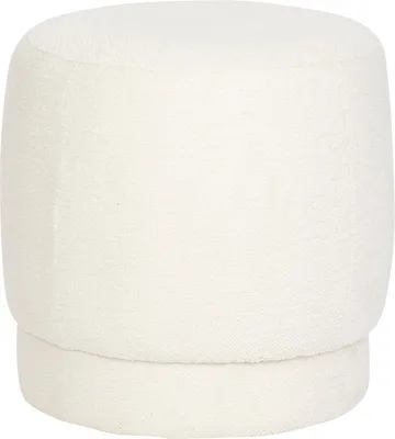 Obrázok produktu pre Eazy Living Bouclé puf Ø 39 cm Adeline Weiß