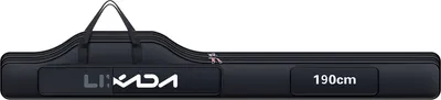 Produktbild von Lixada Angeltasche, 190 cm, tragbar, faltbar, Angelrute, Rollentasche, Angelrute, Ausruestung, Tackle Tool, Tragetasche, Reisetasche, Aufbewahrungstasche, Organizer