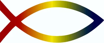 Produktbild von Hermann Schütz Aufkleber Christusfisch bunt Dimension 120x50mm