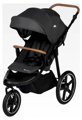 Produktbild von Cloudy All-Terrain-Babywagen, 0–4 Jahre (max. 22 kg), verstellbar, schnell zusammenklappbar, 3 große Luftreifen, verstellbarer Schieber, geräumiger Korb, Mineral Graphit