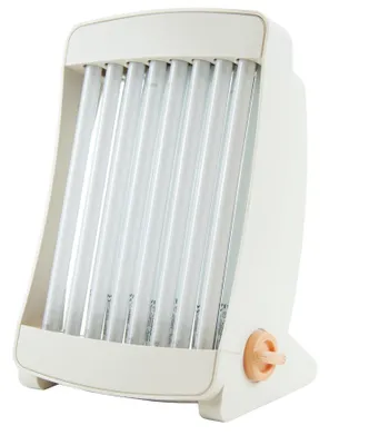 Image de Solarium facial GB 908, blanc crème, 2 lunettes de protection incluses, 130W