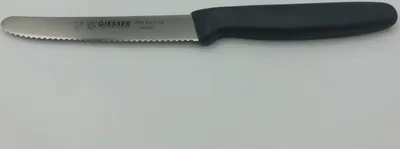 Produktbild von Giesser Messer Brötchenmesser Tomatenmesser Küchenmesser 3mm Wellenschliff Klinge 11cm - grau