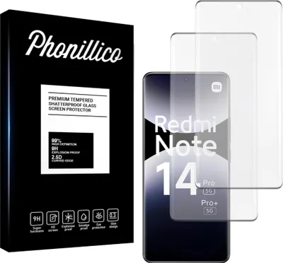 Zdjęcie produktu dla Szkło hartowane do Xiaomi Redmi Note 14 PRO / Redmi Note 14 PRO PLUS 5G [2 szt.] Folia ochronna na ekran odporna na zarysowania Phonillico®