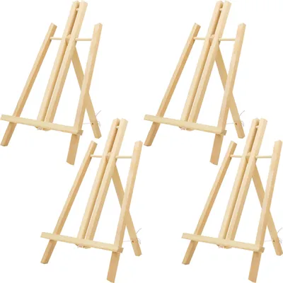 Obrázek produktu pro Belle Vous Stolní dřevěné plátno na výstavu (balení 4 ks) - 40 cm - přírodní borovice Malá dřevěná tabulka na malování, dětské umění &amp