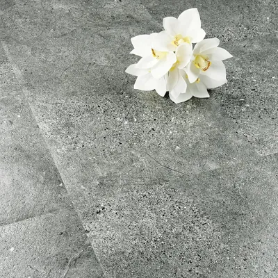 Produktbild von Vinyl-Bodenfliesen selbstklebend Granit Optik PVC 30x30cm Grau 15 Stück