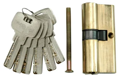 Produktbild von Sicherheits Schließzylinder Tür Schloß Türschloß 67 mm 6 x Schlüssel 31/36 Messing