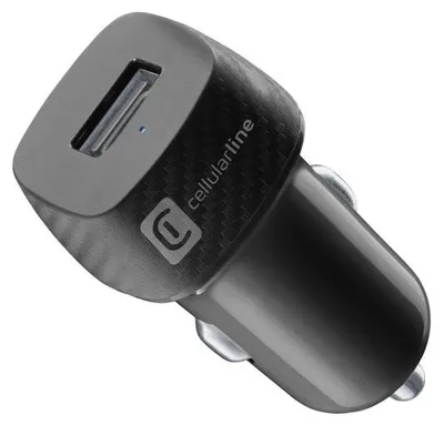 Produktbild von Cellularline USB Car Charger 12W, Auto, Zigarettenanzünder, Schwarz