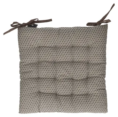 Produktbild von Atmosphera Stuhlkissen - dunkelgrau - Baumwolle - 36 x 36 x 4 cm - Sitzkissen