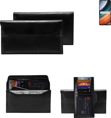 Produktbild von K-S-Trade Handy Hülle kompatibel mit Xiaomi Redmi K40S Schutz Hülle Tasche Schutz Case Handytasche Kunstleder schwarz, 1x