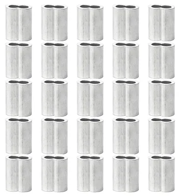 Alu-Kabelklemmen 8 mm, 25 Stück, für Spanntaue