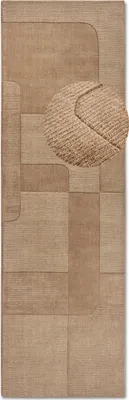 Produktbild von Villeroy & Boch Wollteppich Läufer Charlotte, Beige, handgewebt, wärmeisolierend