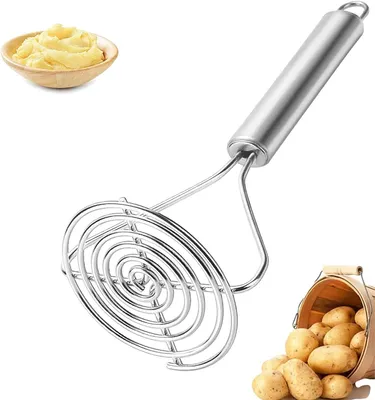 Produktbild von Edelstahl-Handpresse, professionelles Zubehör, multifunktionales Küchengerät zum Zerkleinern von Obst, Gemüse (304)