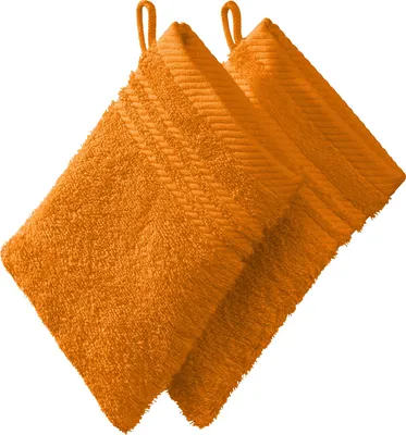 Produktbild von REDBEST Waschhandschuh 2er-Pack orange 15x21 cm