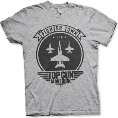 Produktbild von Top Gun Maverick Fighter Town T-Shirt - Small - HeatherGrey