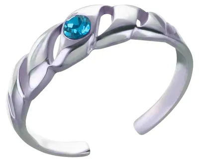 Produktbild von Zehenring Zehring Kristall blau 925 Silber