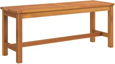 Imagen del producto de Banco de jardín de 110x35x45 cm, fabricado en madera de acacia maciza