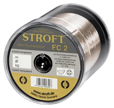 Produktbild von Stroft FC2 0,30mm 7,1kg 250m Kristall Transparent Fluorocarbon Angelschnur