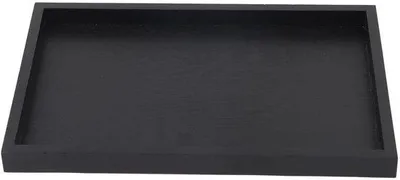 Image de Plateau de service en bois massif - polyvalent et durable - noir