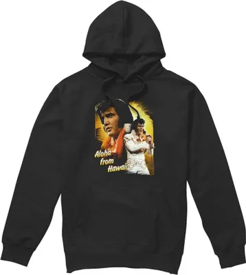 Produktbild von Elvis Presley - "Aloha" Kapuzenpullover für Herren/Damen Uni TV32208 (L) (Schwarz)