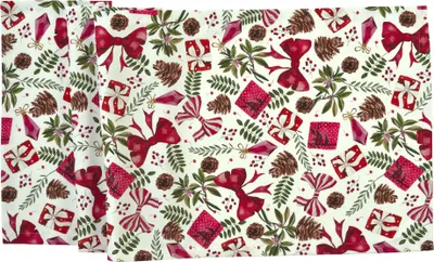 Image de Décoration de Noël "Xmas Beauty Běhoun", 40x100 cm, blanc/multicolore, marque Sander