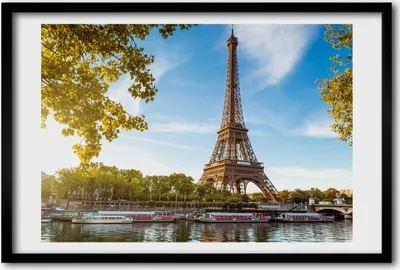 Produktbild von Bild 60x40 MDF-Rahmen, Wandkunst Eiffelturm in Paris