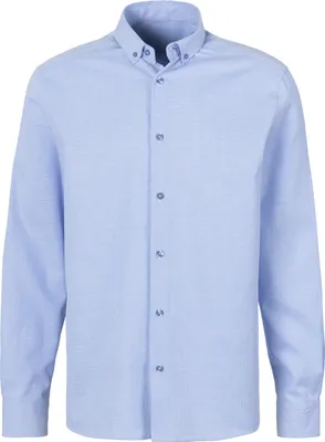 Produktbild von H.I.S. Langarmhemd mit Button-down-Kragen hellblau Größe XXXL