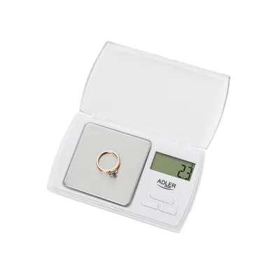Produktbild von Adler AD 3161, Elektronische Personenwaage, 0,5 kg, 0,1 g, Weiß, Rechteck, 3 V