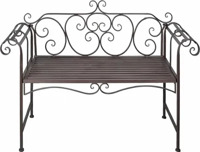 Obrázok produktu pre vidaXL Záhradná lavička 132 cm Oceľová antická hnedá