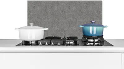 Produktbild von KitchenYeah®  Spritzschutz Küche - Küchenrückwand - Wandschutz für Herd und Spüle - Beton - Textur - Muster 70x30 - Alu-Dibond (Alternative zum Spritzschutz aus Glas) - Hitzebeständig - Herdspritzschu
