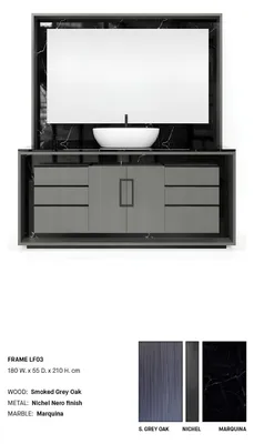 Image de Armoire de salle de bains Gris Meuble de salle de bains Étagère de salle de bains Étagères en bois