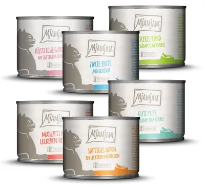 Productafbeelding van MjAMjAM - Premium natvoer voor katten - Proefpakket, 6 stuks (6 x 200 g), met kip