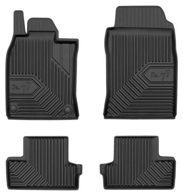 Produktbild von Gummi-Fußmatten für MINI One I 2001-2006 (Schrägheck) – 4-tlg, Schwarz, passgenau