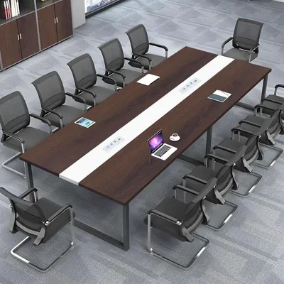 Obrázok produktu pre Konferenčný stôl s káblovaním, rozmer 460x120x74 cm, moderný dizajn, vhodný do kancelárie