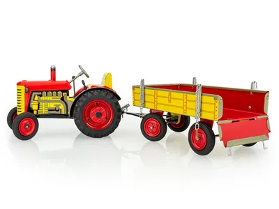 Obrázek produktu pro _Traktor ZETOR s valníkem - červený - kovové disky kol KOVAP
