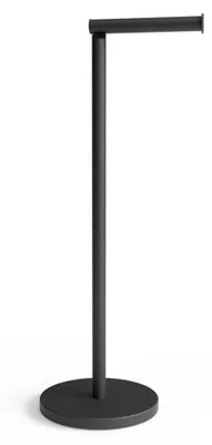 Produktbild von Minismus Toilettenpapierhalter Stehend Schwarz - Klopapierhalter Freistehend mit Click-Up Arm für 5 Rollen Toilettenpapier Aufbewahrung Schwarz