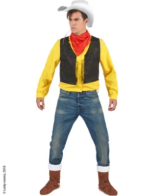 A man dressed in a cowboy costume.