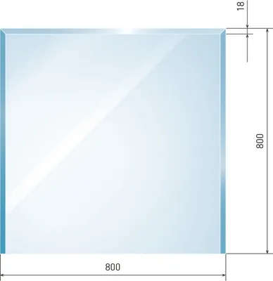 Produktbild von Raik Kamin Glasplatte Quadrat 2 inkl. Facette