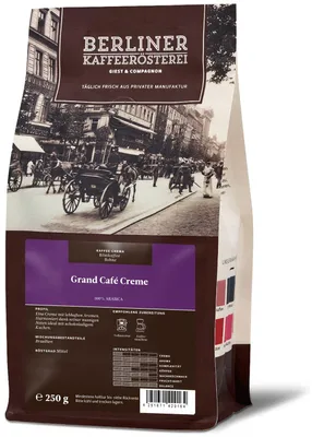 Produktbild von Berliner Kaffeerösterei - Grand Café Crème (250g / Bohne)