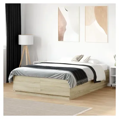 Produktbild von Bettgestell ohne Matratze, Sonoma-Eiche, 120 x 190 cm, kleines Doppelbett
