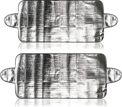 Produktbild von Famanu Windschutzscheibenabdeckung 2er Set - Silber, Schwarz