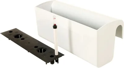 Immagine prodotto di Fioriera da balcone BALKONA CLASSICO in plastica, bianco lucido, 50x20x22 cm