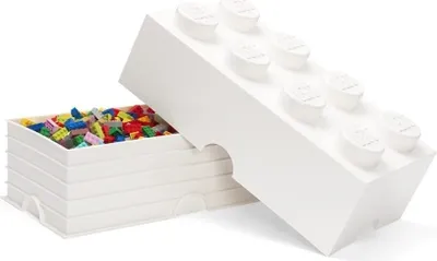 Produktbild von NHG LEGO Aufbewahrungsbox Storage Brick 8 - White, Kunststoff, 50 x 25 cm, 40041735