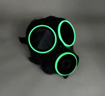 Produktbild von Color rings für FM12 Gasmaske in Neongrün Nachleuchtende Außenringe Gasmaske Britische FM12 SAS