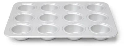 Muffin-Backform 12-teilig, Aluminium, 35 cm, ohne Antihaftbeschichtung
