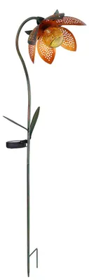 Produktbild von LED Solarleuchte, Blume, Crackle-Glas, Kugel, H 90 cm