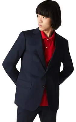 Image de Blazer pour homme Lacoste, coupe classique, élégant, bleu marine, taille M/L