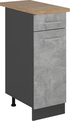 Image de Meuble cuisine Vicco R-Line Béton 30cm , PT Chêne, Model 53629