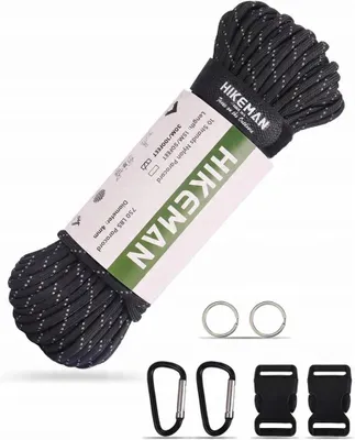 Zdjęcie produktu dla Lina Paracord 10-Żyłowa 30 m Czarna Spadochronowa Survival