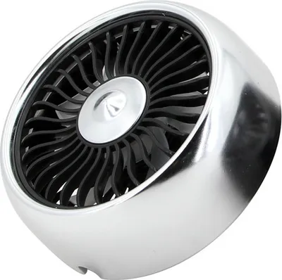 Productafbeelding van 12V Elektrische ventilator, 360 graden draaibaar, auto-koelventsysteem, luchtcirculator, zilverkleurig